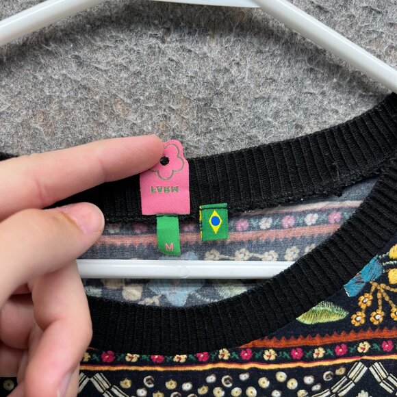 FARM Rio Black Graphic Short Sleeve T-Shirt - Picture 6 of 12